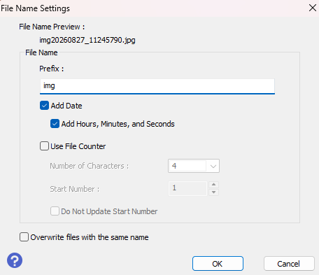 File Name Preview